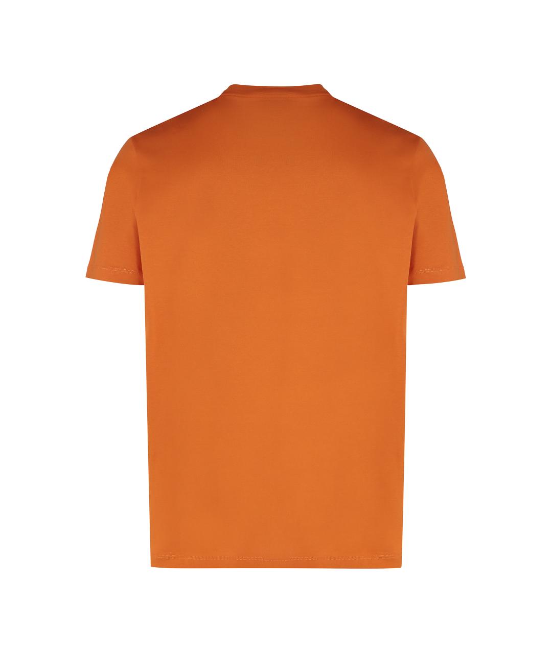 PAUL & SHARK Оранжевая хлопковая футболка, фото 2