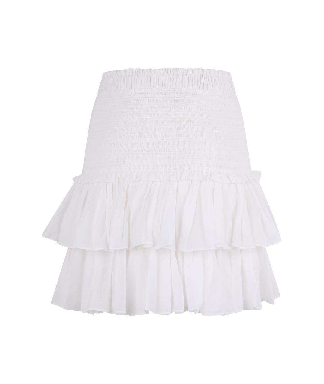 ISABEL MARANT ETOILE Белая хлопковая юбка мини, фото 2