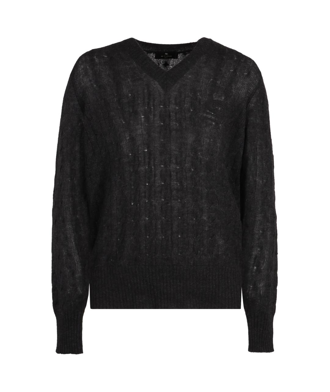 ETRO Черный кашемировый джемпер / свитер, фото 1