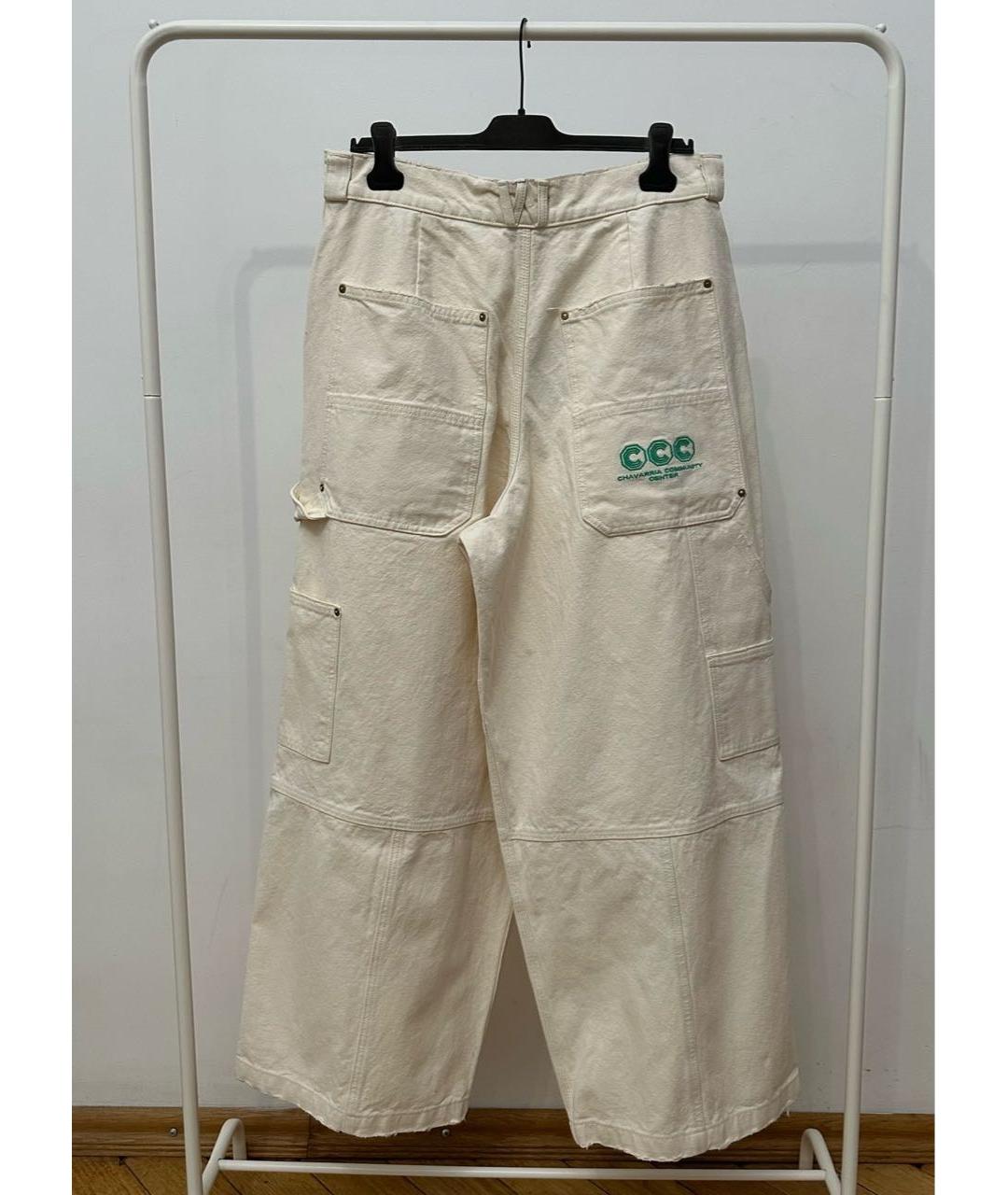 WILLY CHAVARRIA Бежевые хлопковые джинсы, фото 2