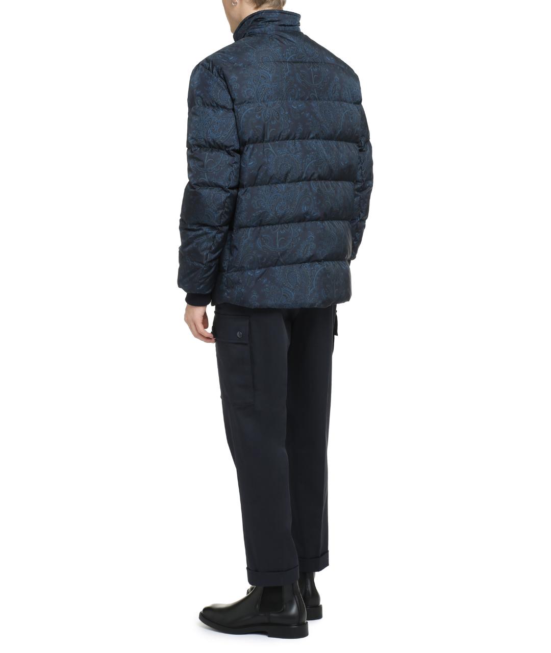 ETRO Синий полиамидовый пуховик, фото 4