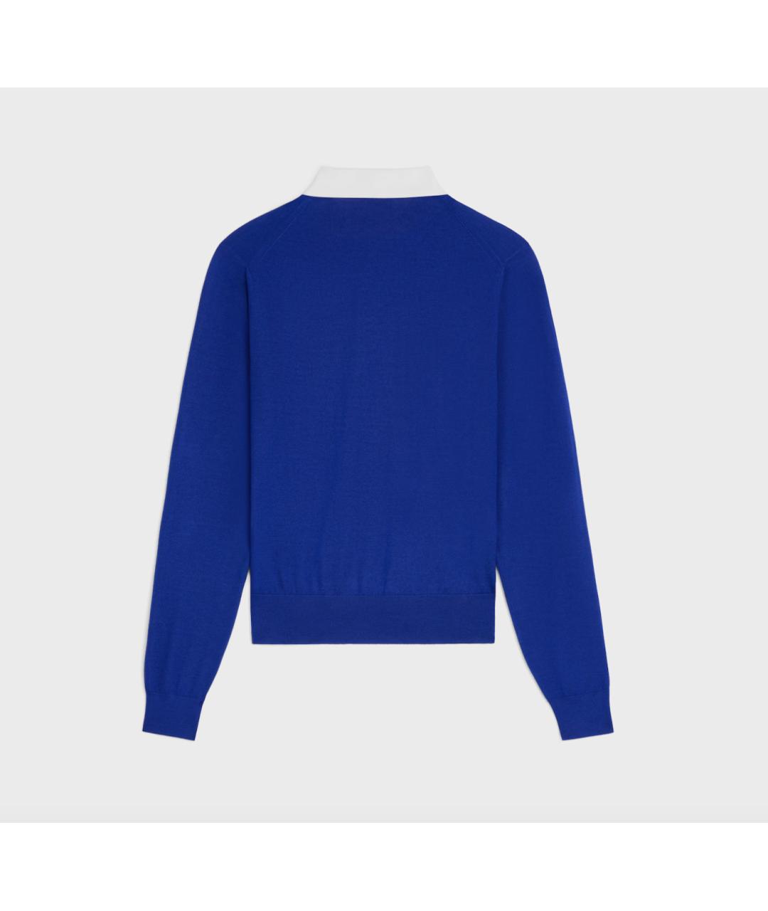 CELINE Синий кашемировый джемпер / свитер, фото 2