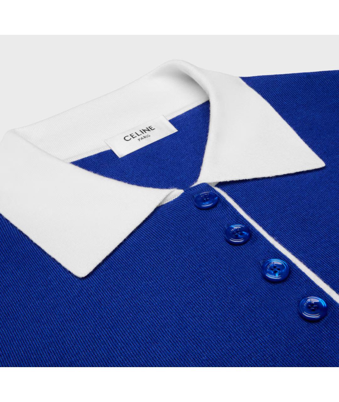 CELINE Синий кашемировый джемпер / свитер, фото 3