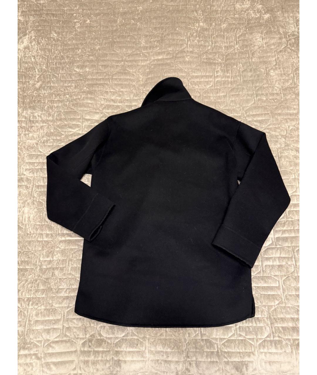 SANDRO Черное шерстяное пальто, фото 2