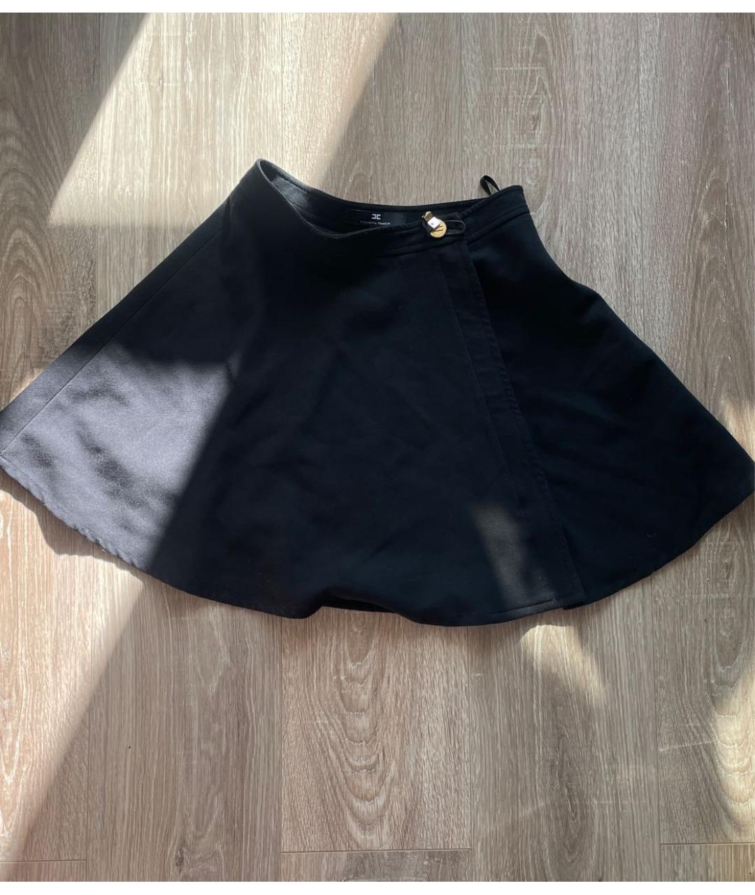 ELISABETTA FRANCHI Черная полиэстеровая юбка мини, фото 9