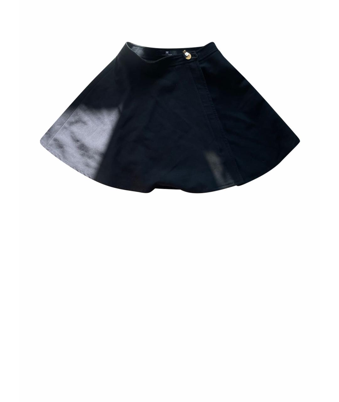 ELISABETTA FRANCHI Черная полиэстеровая юбка мини, фото 1