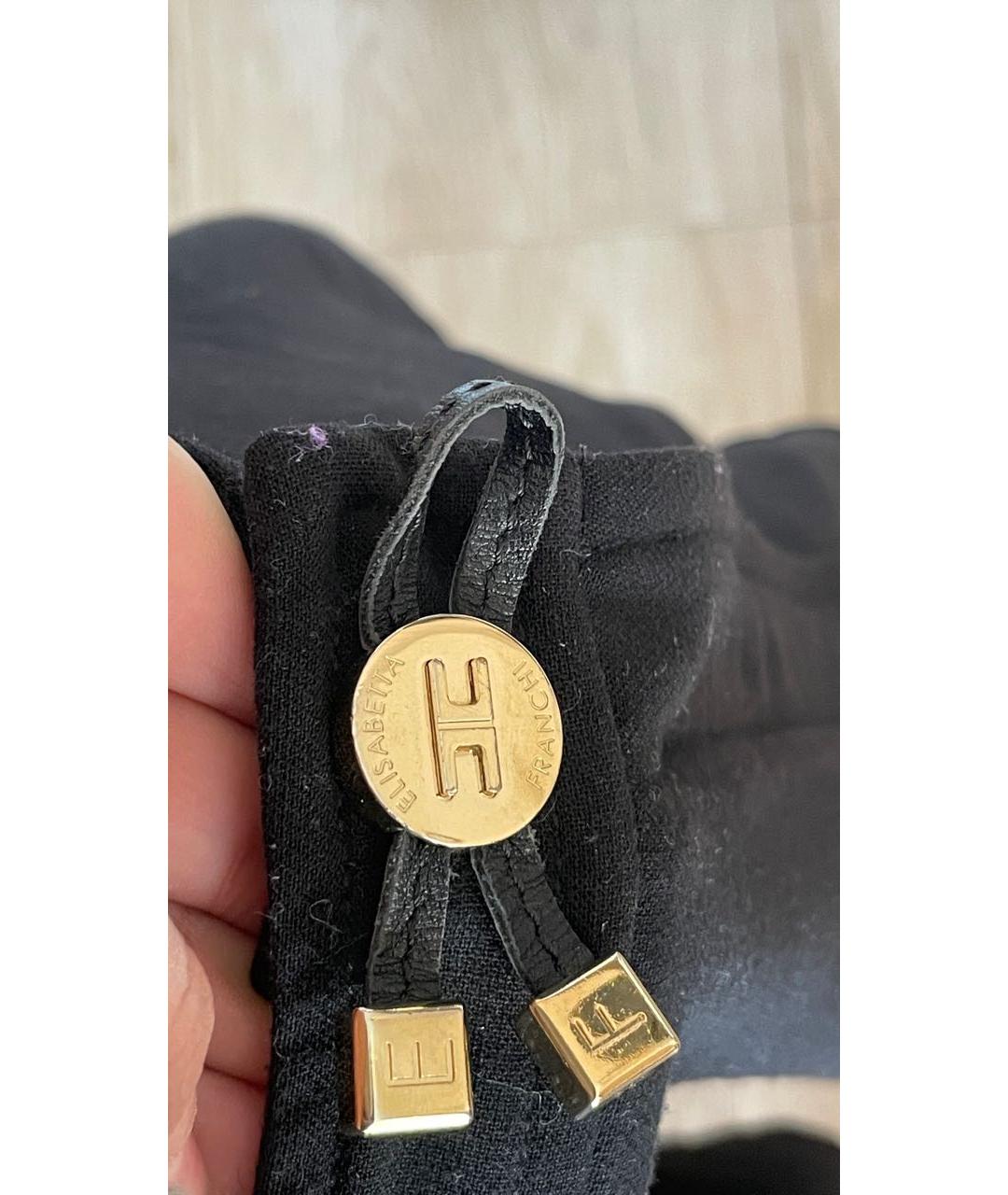 ELISABETTA FRANCHI Черная полиэстеровая юбка мини, фото 4