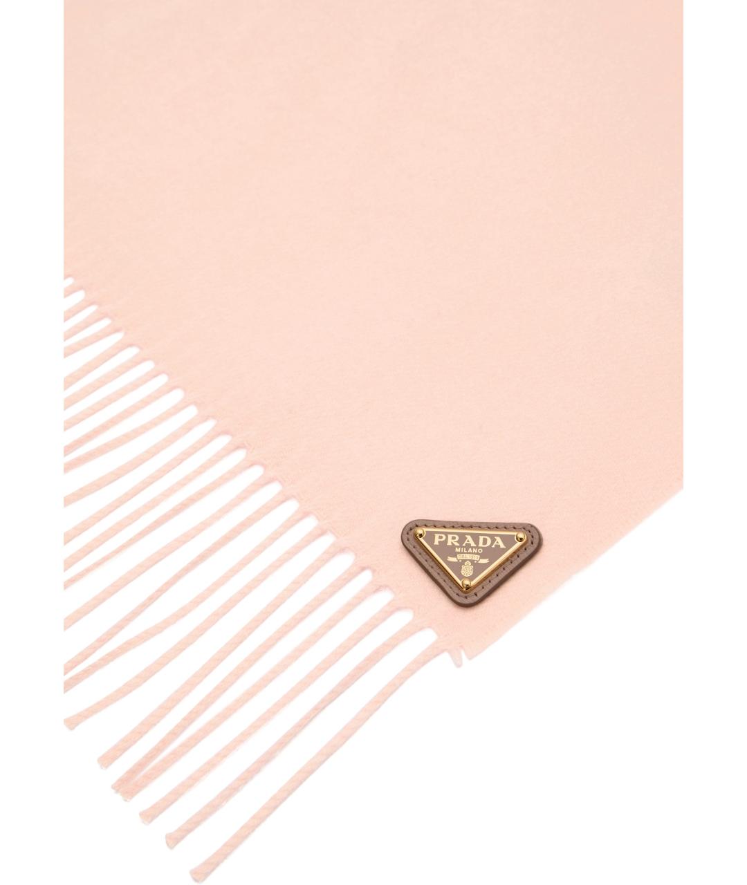 PRADA Розовый шелковый шарф, фото 3