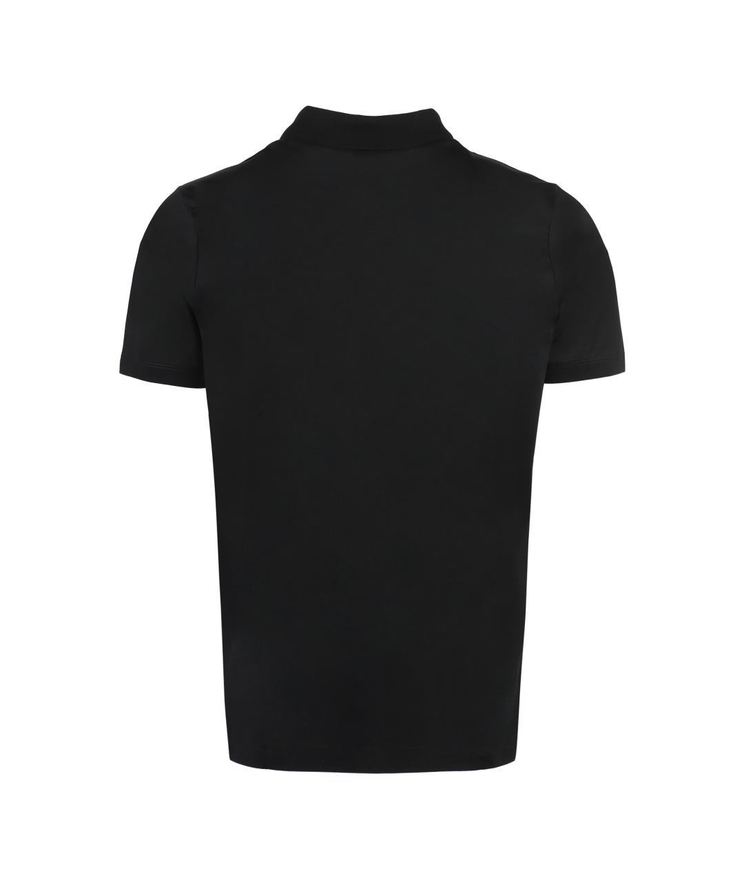 PAUL & SHARK Черное хлопковое поло с коротким рукавом, фото 2