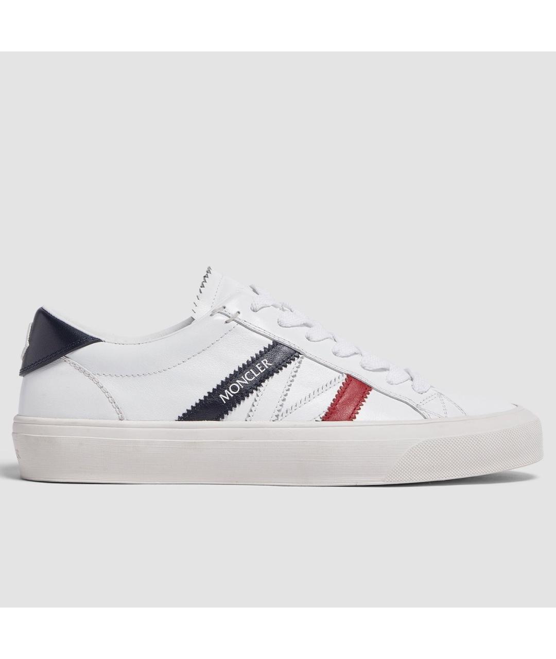 MONCLER Белые кожаные кеды, фото 6