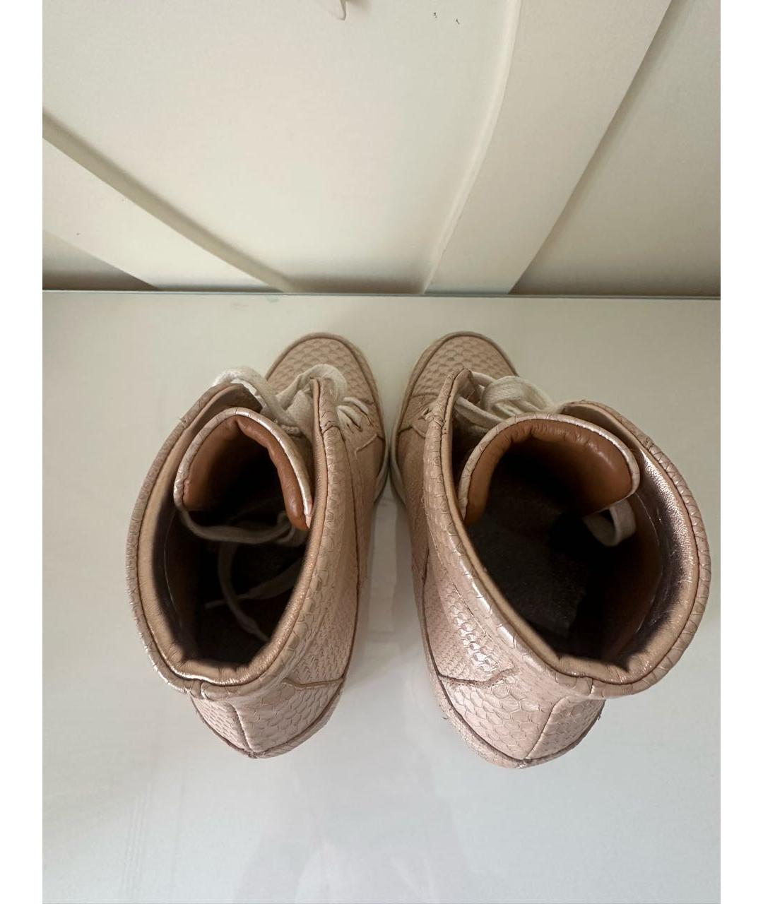 JIMMY CHOO Розовые кожаные кеды, фото 2