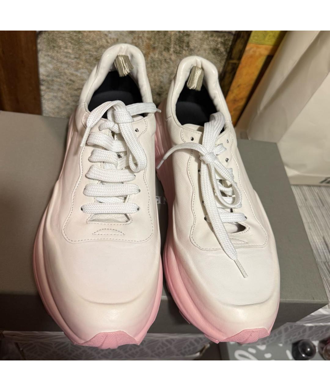 OFFICINE CREATIVE Белые кожаные кроссовки, фото 2