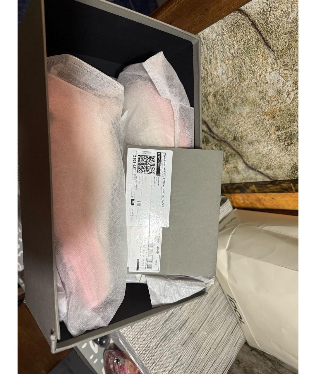 OFFICINE CREATIVE Белые кожаные кроссовки, фото 6