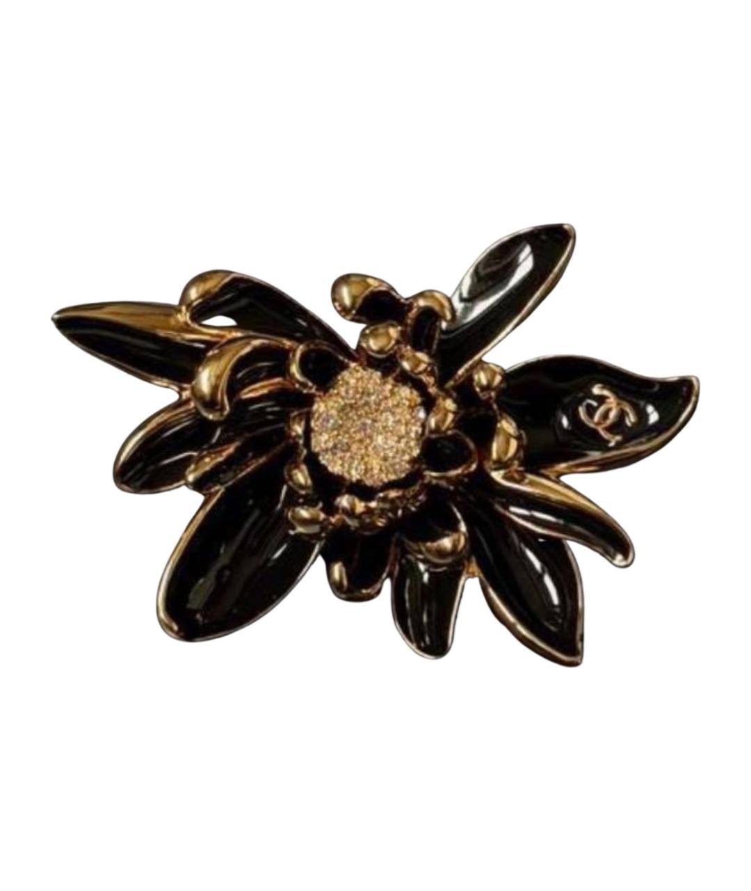 CHANEL Черное металлическое кольцо, фото 1