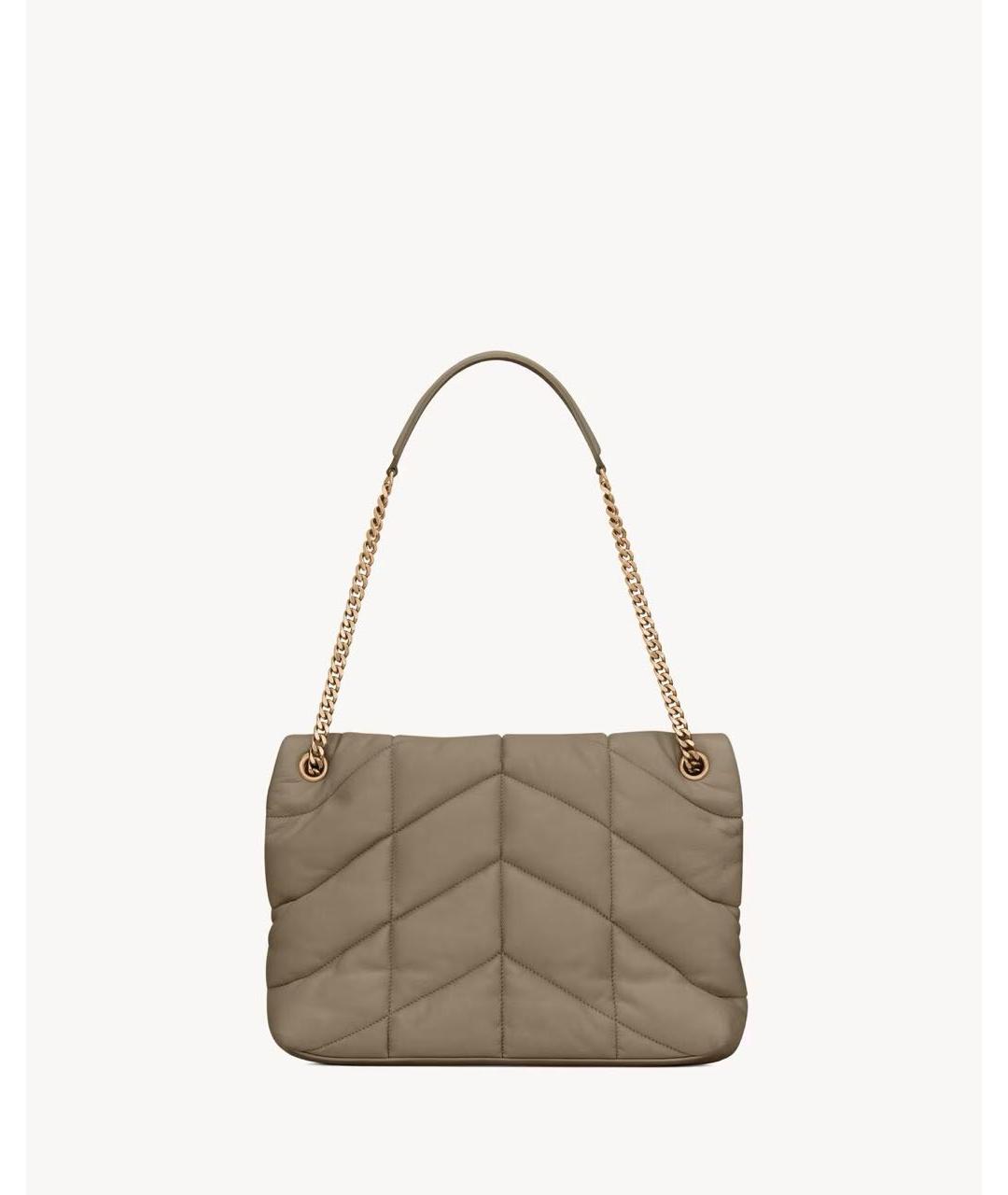 SAINT LAURENT Коричневая кожаная сумка через плечо, фото 3