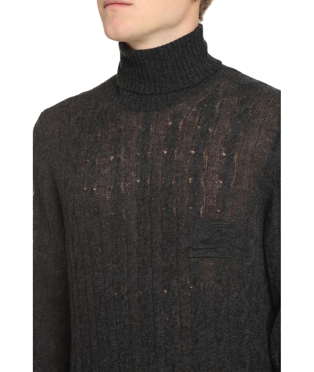 ETRO Серая кашемировая водолазка, фото 5