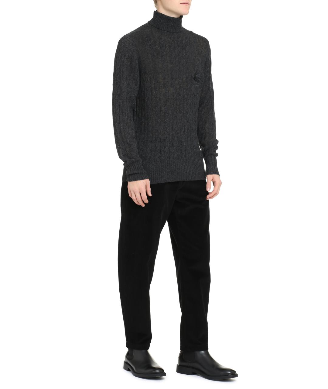 ETRO Серая кашемировая водолазка, фото 3