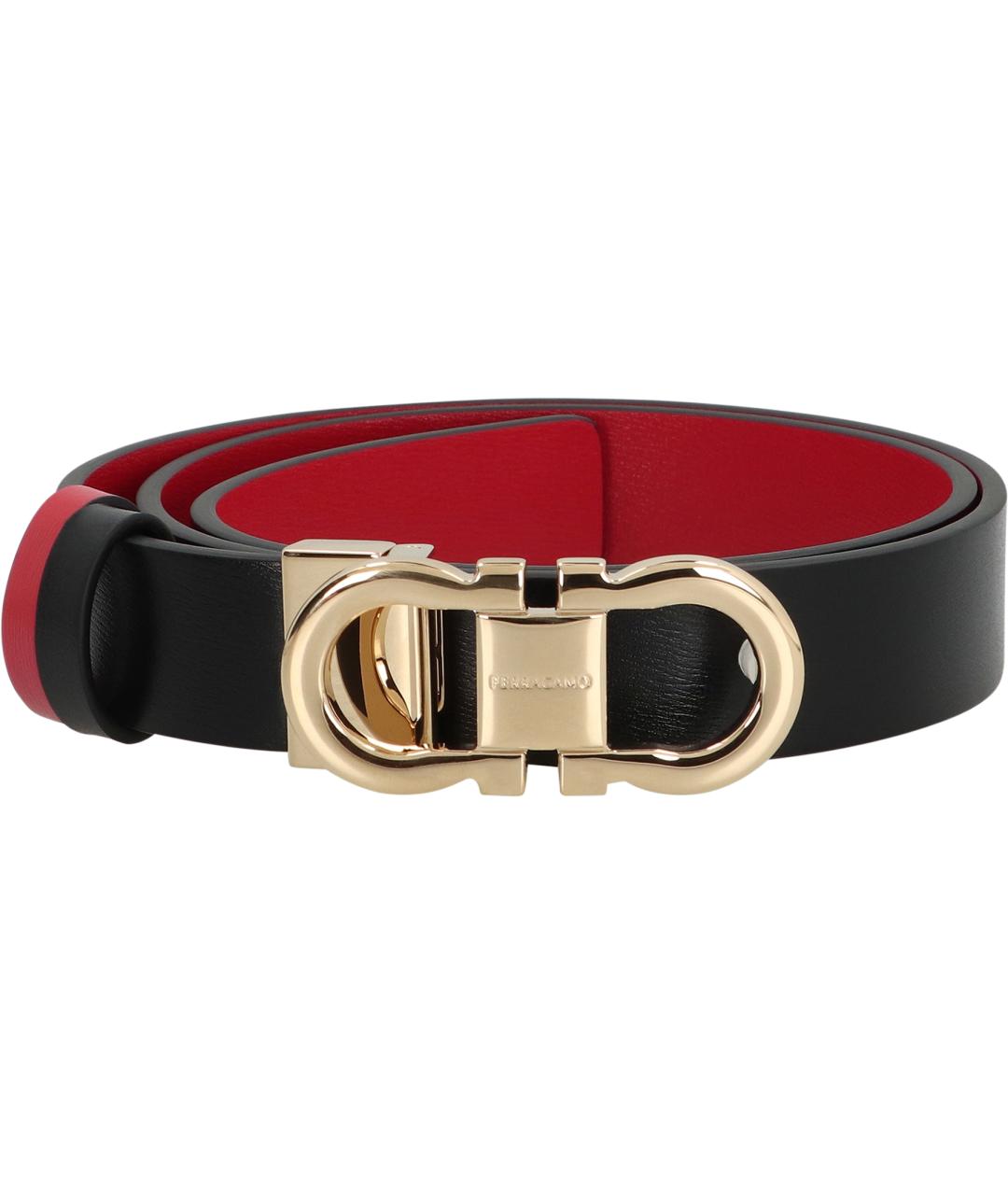 FERRAGAMO Черный кожаный ремень, фото 2