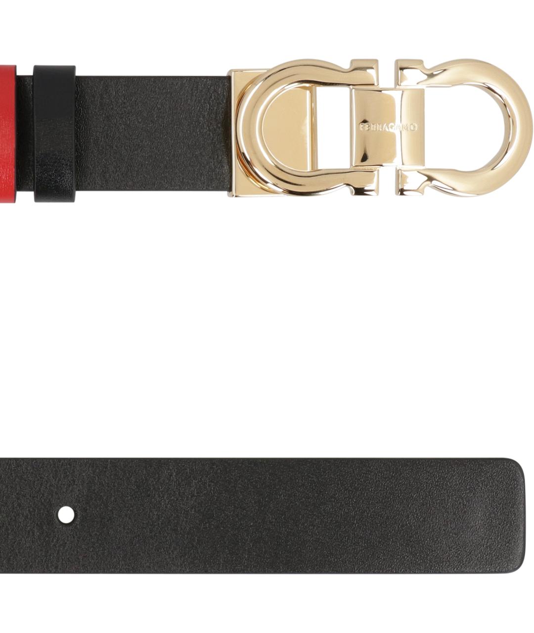 FERRAGAMO Черный кожаный ремень, фото 3