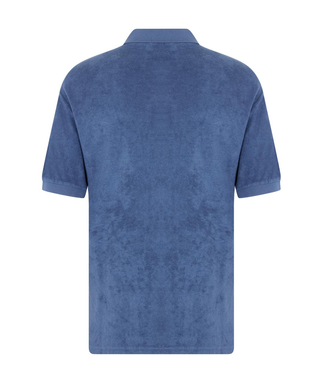 ISABEL MARANT Голубое хлопковое поло с коротким рукавом, фото 2