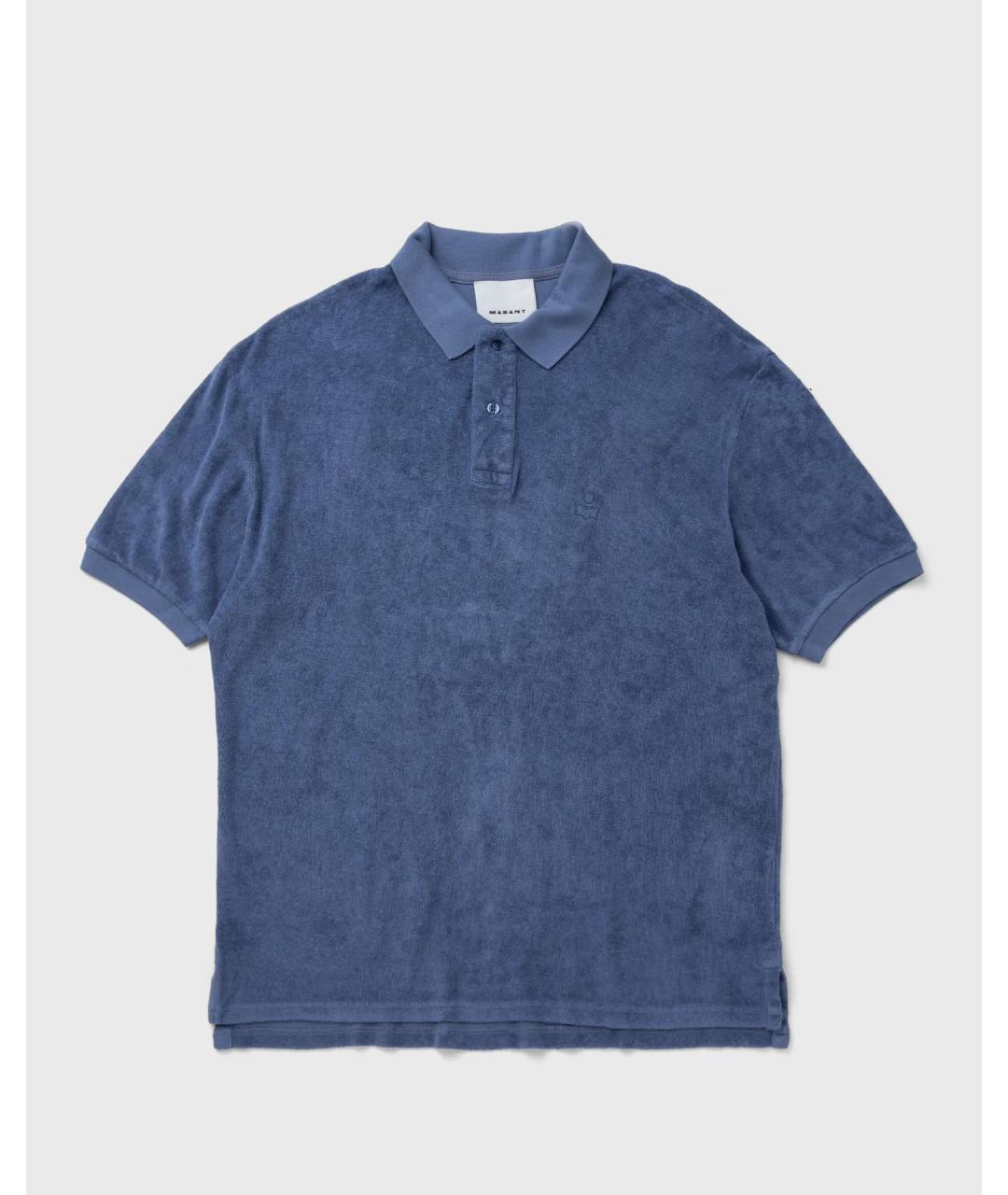 ISABEL MARANT Голубое хлопковое поло с коротким рукавом, фото 4