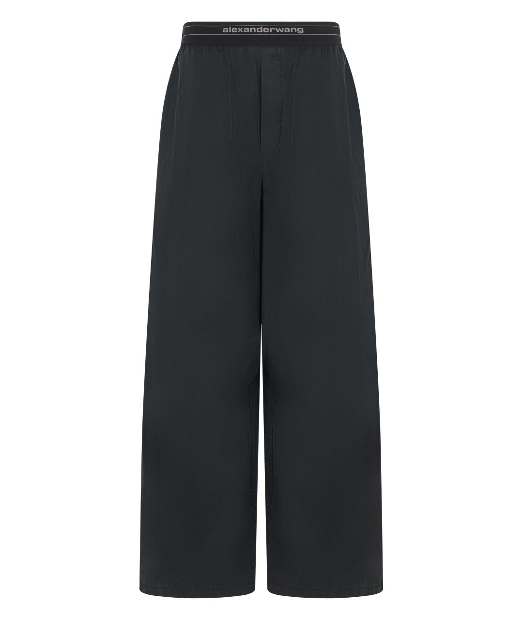 ALEXANDER WANG Черные хлопковые брюки широкие, фото 1