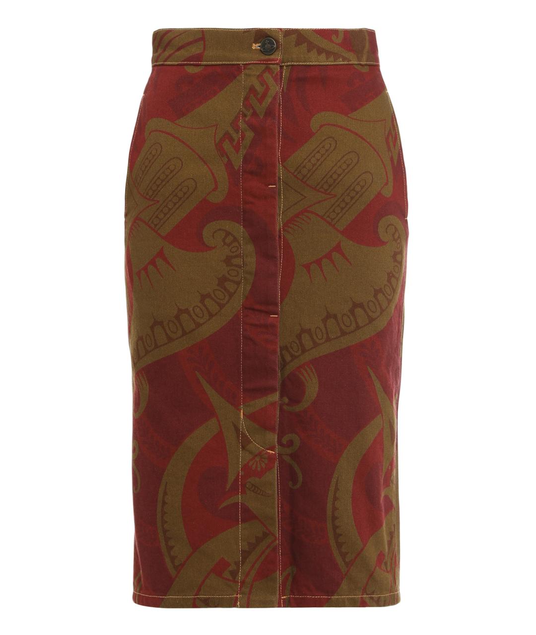 VIVIENNE WESTWOOD Мульти хлопковая юбка миди, фото 1