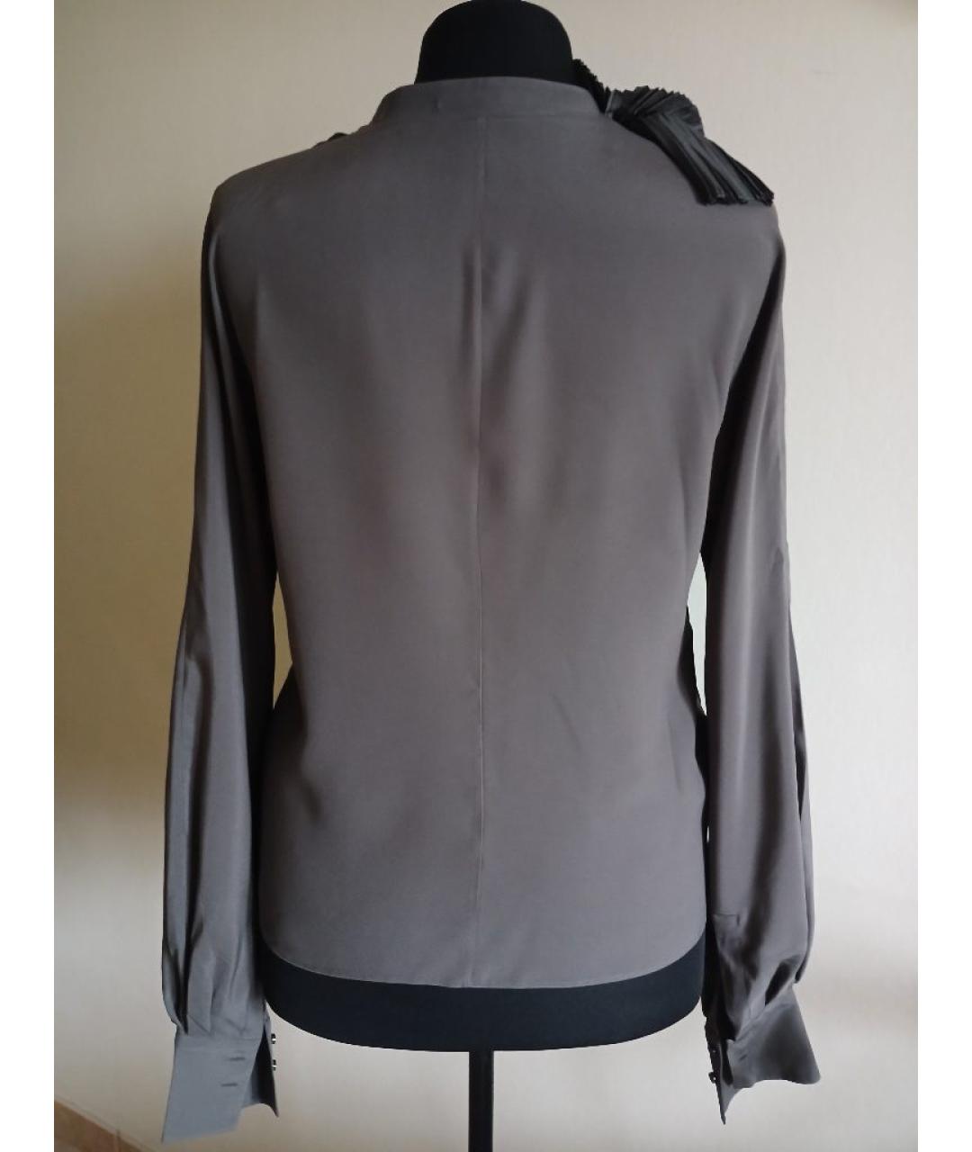 HUGO BOSS Антрацитовая полиэстеровая блузы, фото 2
