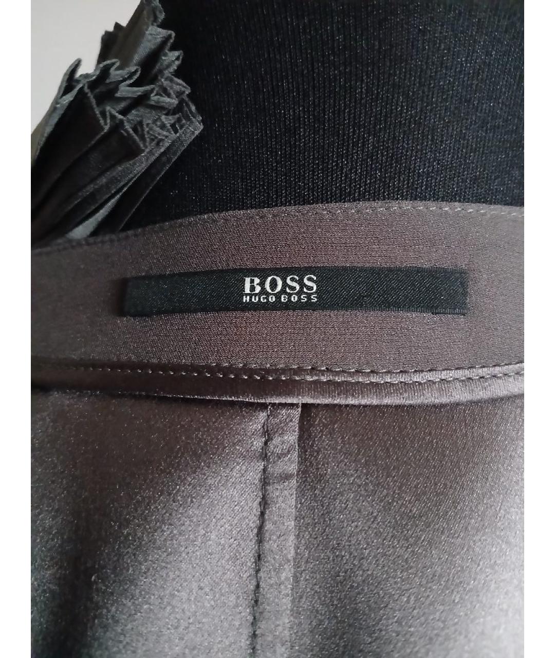 HUGO BOSS Антрацитовая полиэстеровая блузы, фото 4