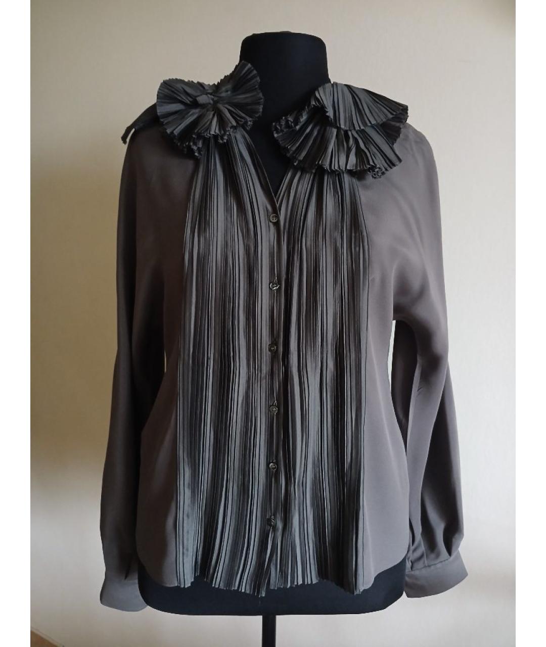 HUGO BOSS Антрацитовая полиэстеровая блузы, фото 5
