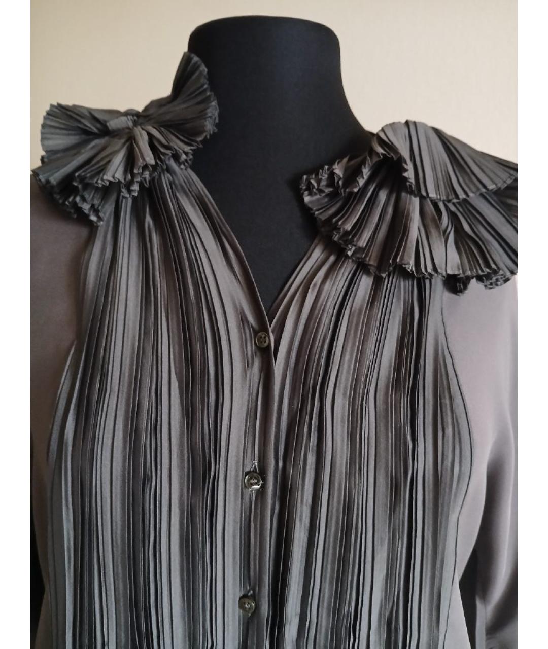 HUGO BOSS Антрацитовая полиэстеровая блузы, фото 3