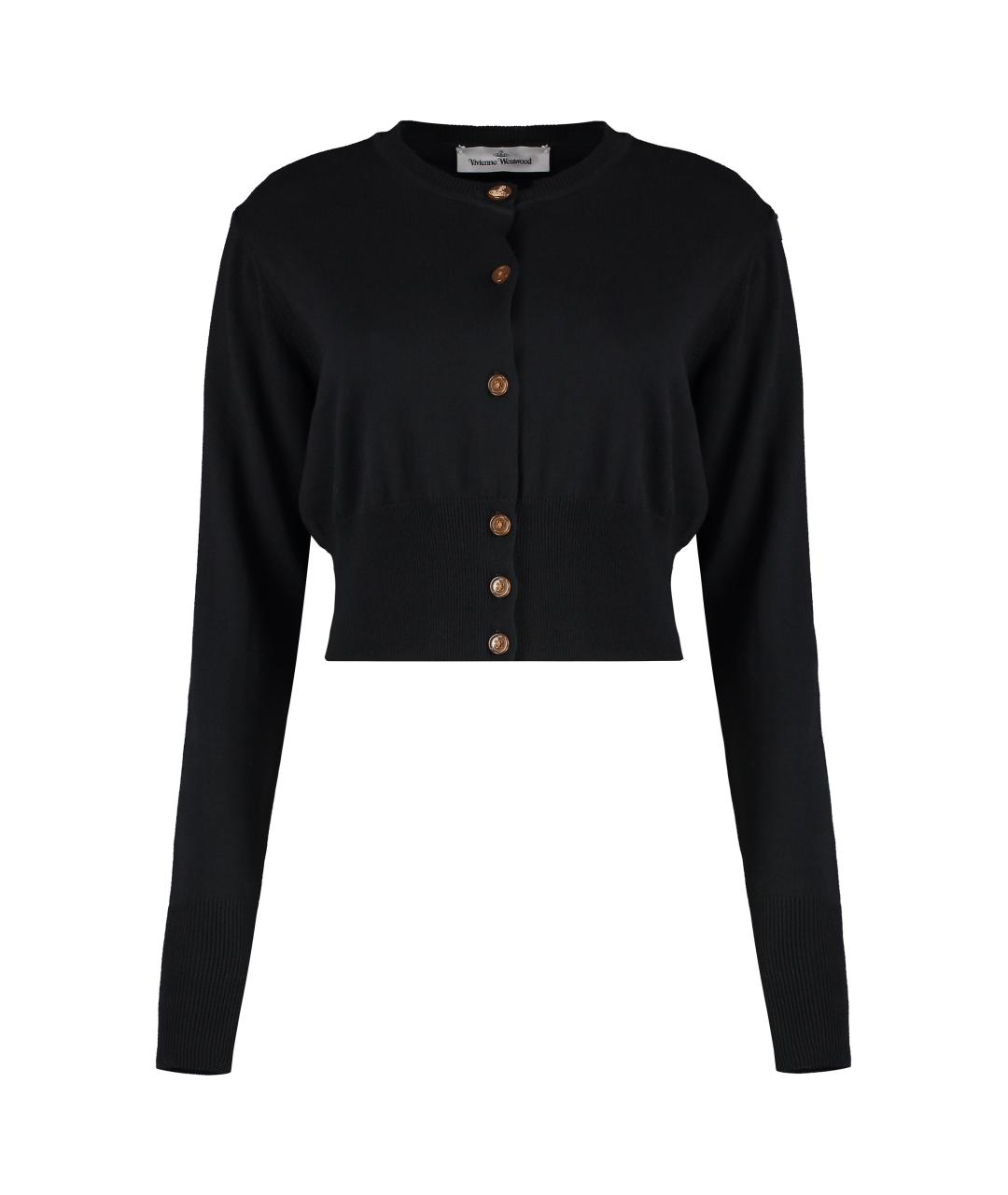 VIVIENNE WESTWOOD Черный хлопковый кардиган, фото 1