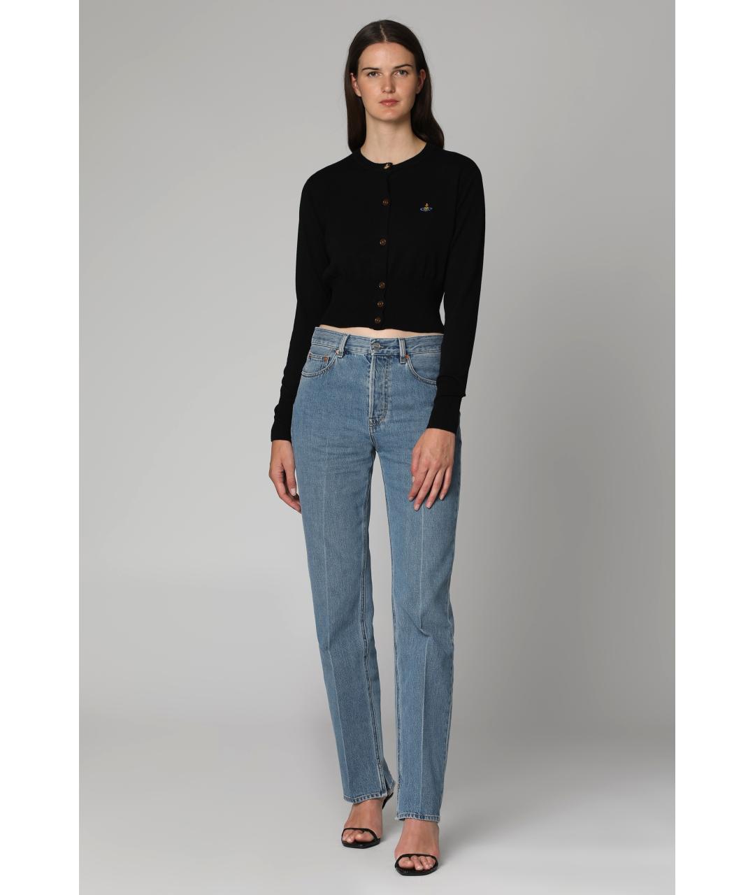 VIVIENNE WESTWOOD Черный хлопковый кардиган, фото 3