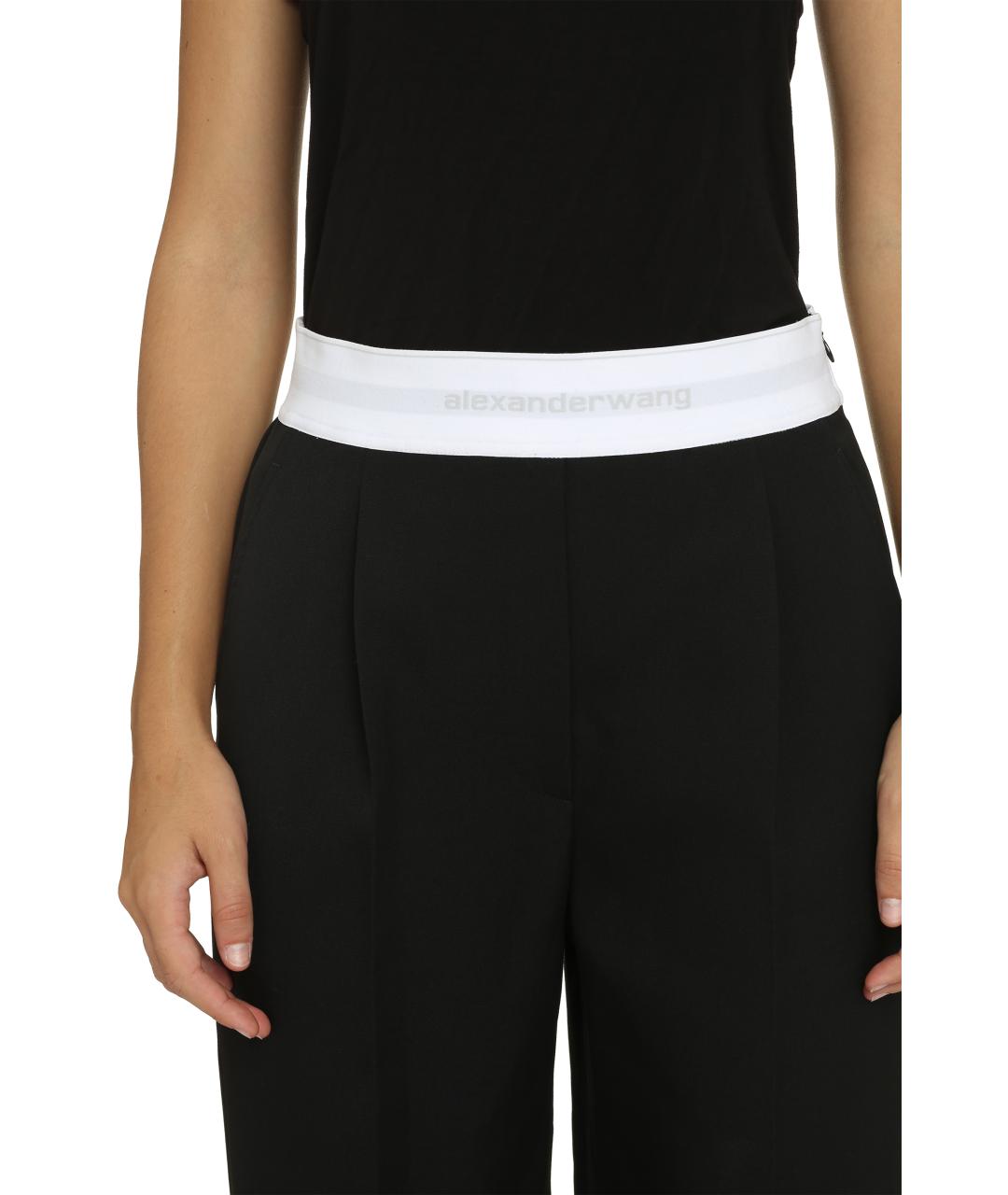 ALEXANDER WANG Черные шерстяные прямые брюки, фото 5