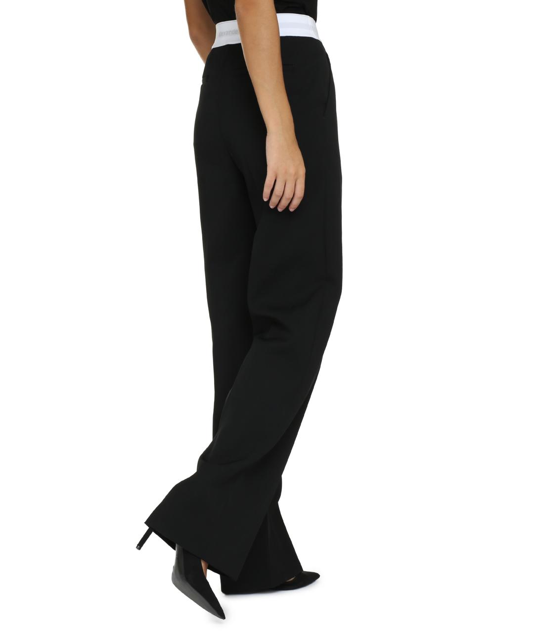 ALEXANDER WANG Черные шерстяные прямые брюки, фото 4