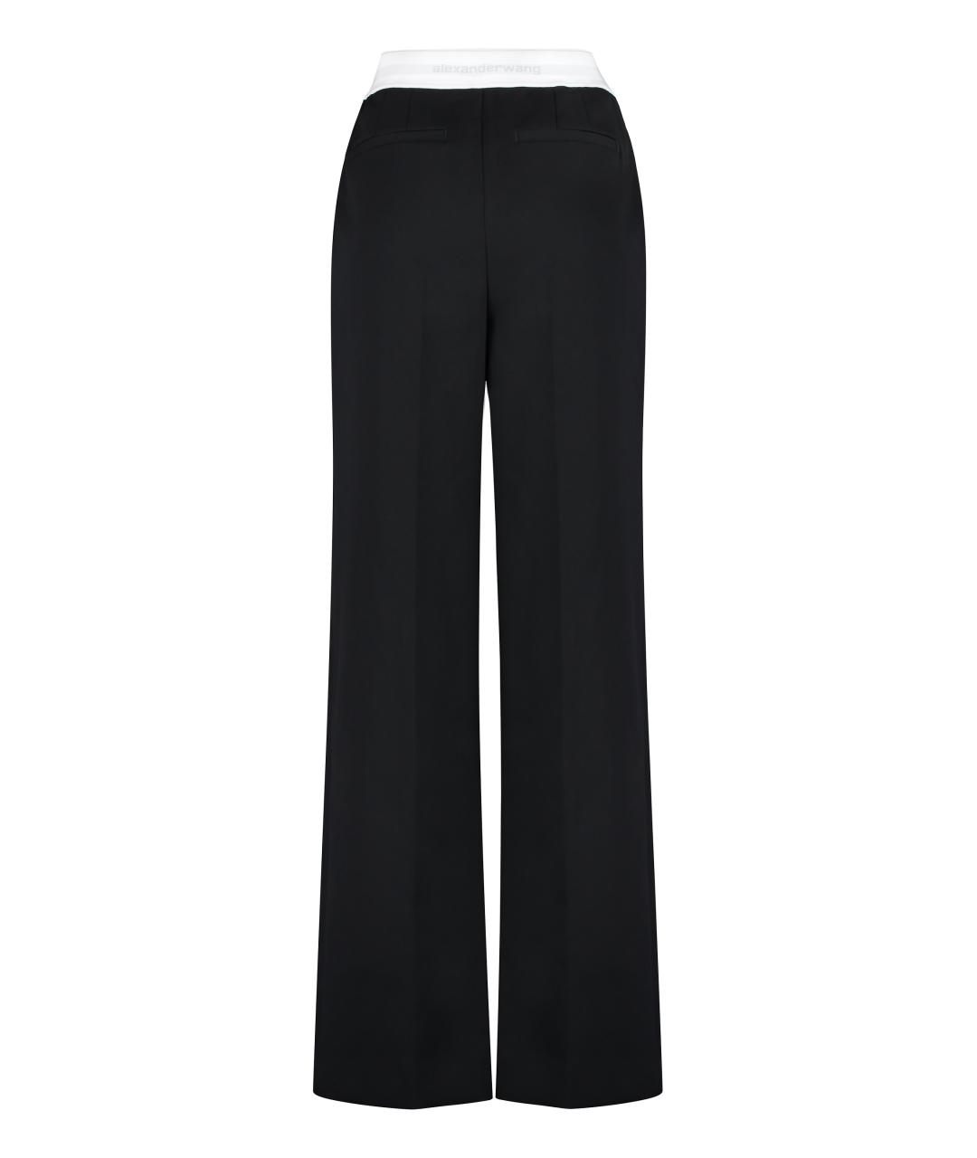 ALEXANDER WANG Черные шерстяные прямые брюки, фото 2