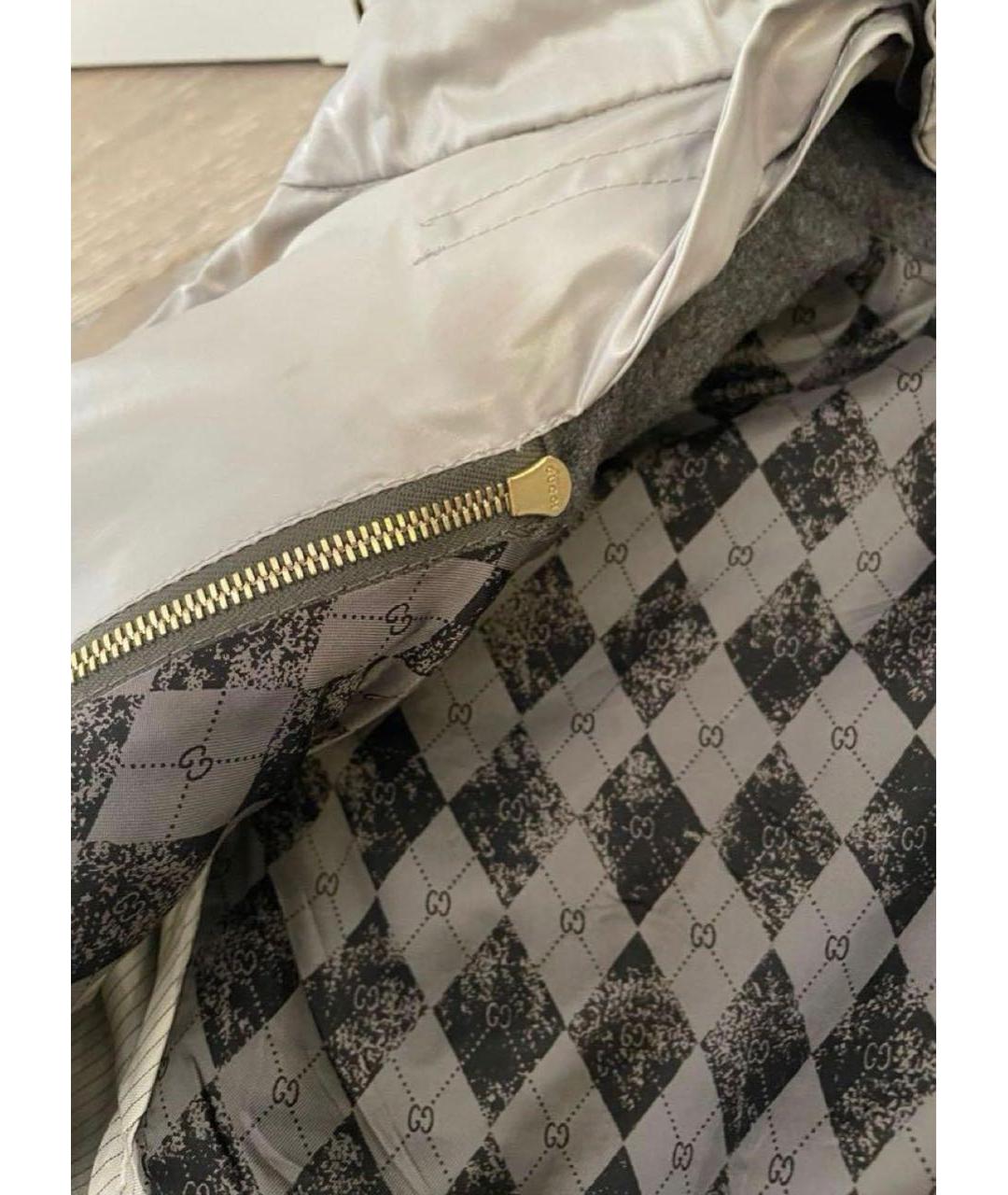 GUCCI Серый шерстяной жакет/пиджак, фото 6