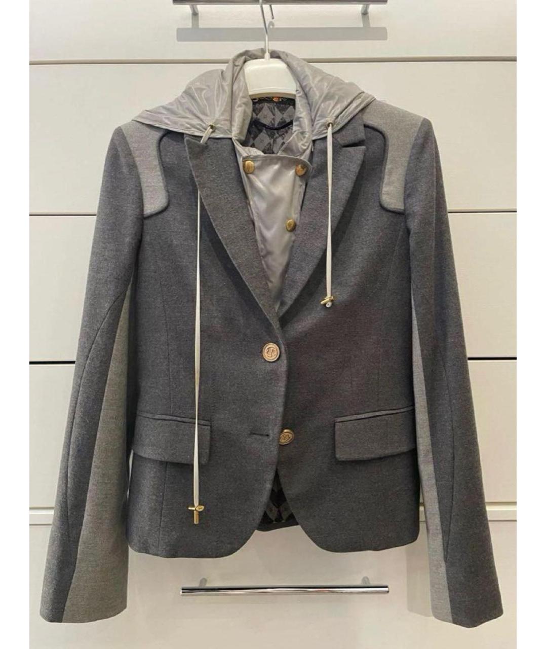 GUCCI Серый шерстяной жакет/пиджак, фото 7