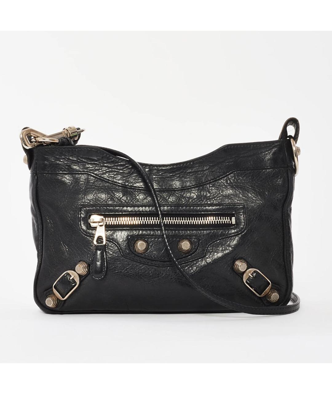 BALENCIAGA Черная кожаная сумка через плечо, фото 9
