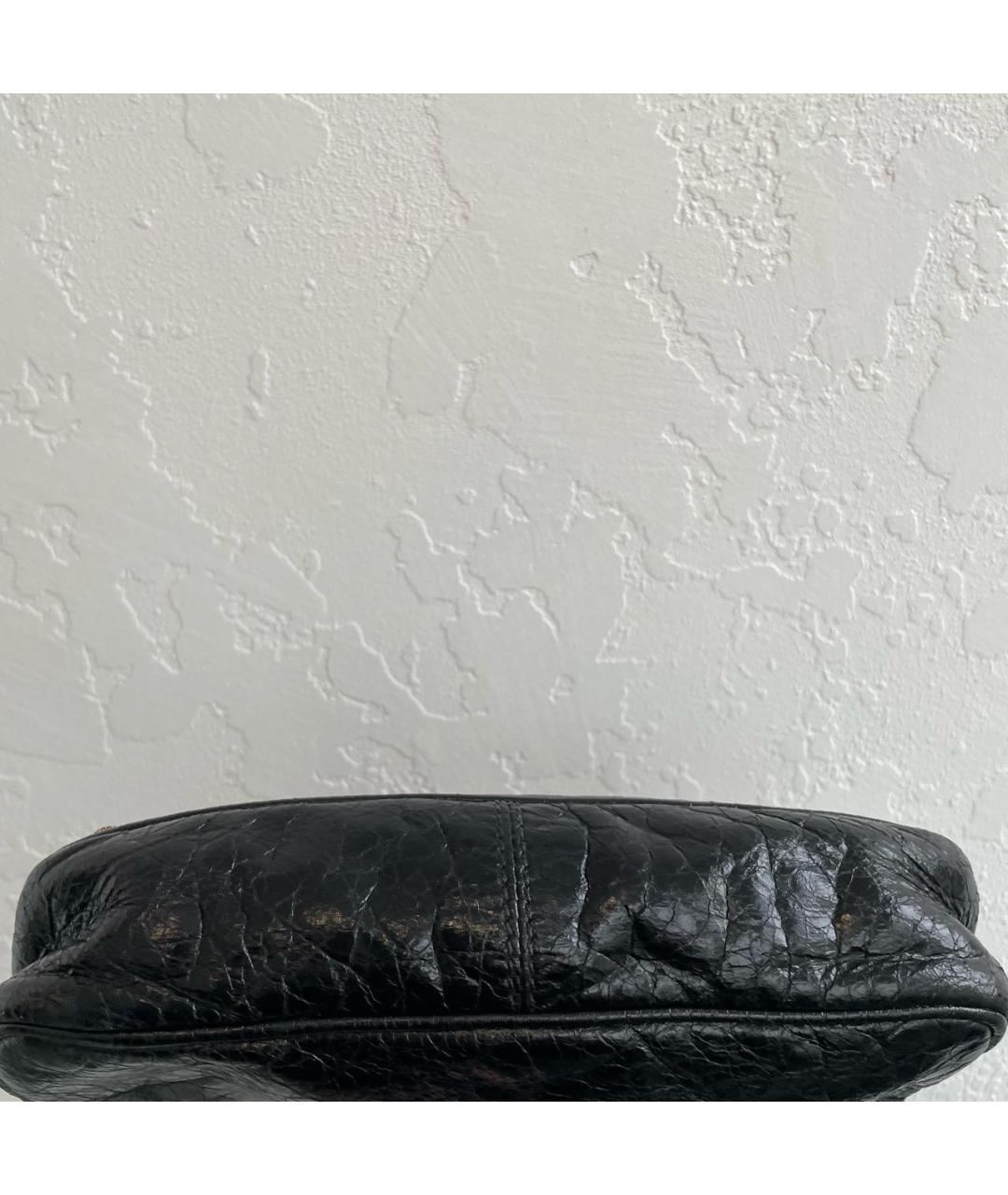 BALENCIAGA Черная кожаная сумка через плечо, фото 6