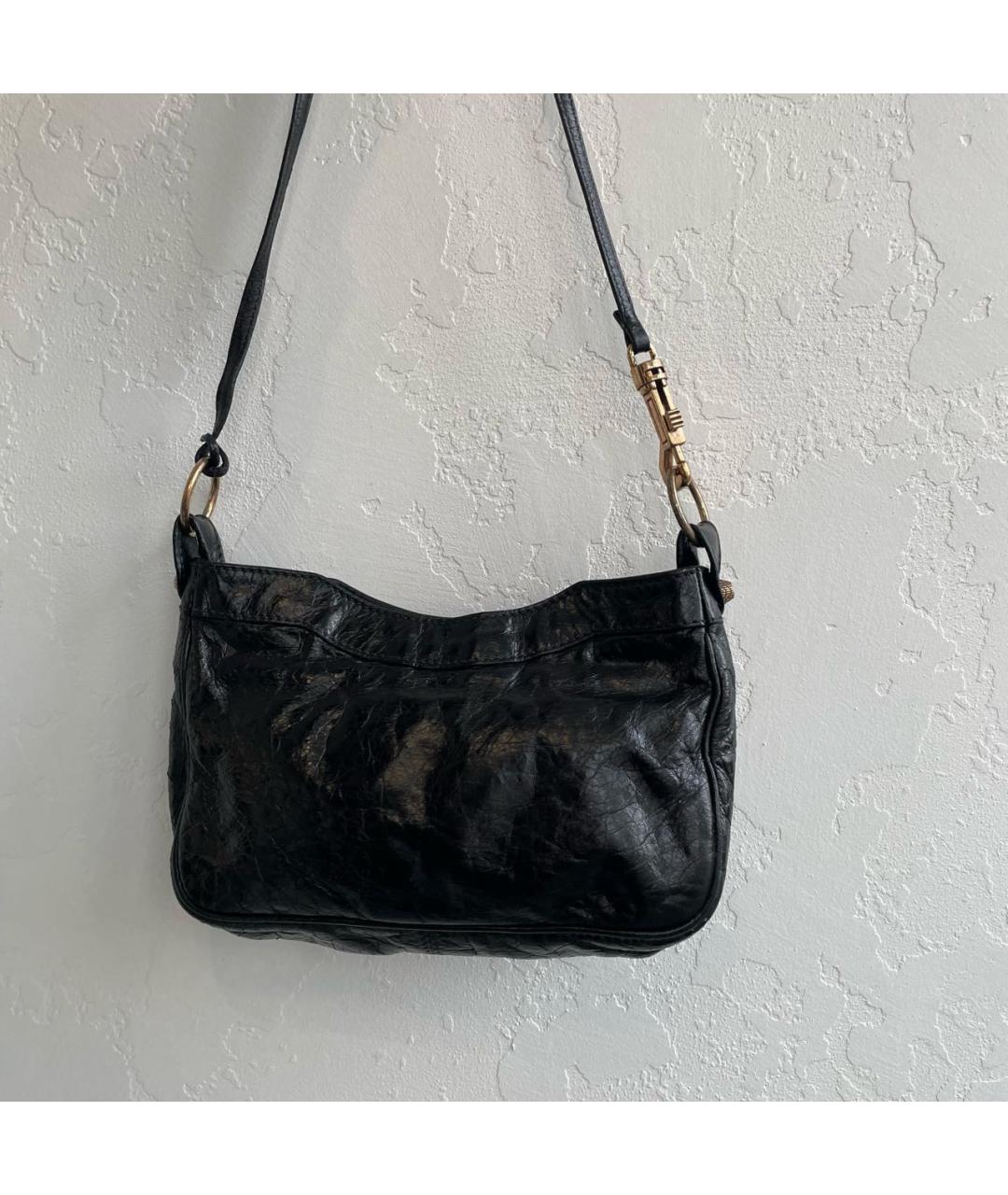 BALENCIAGA Черная кожаная сумка через плечо, фото 3