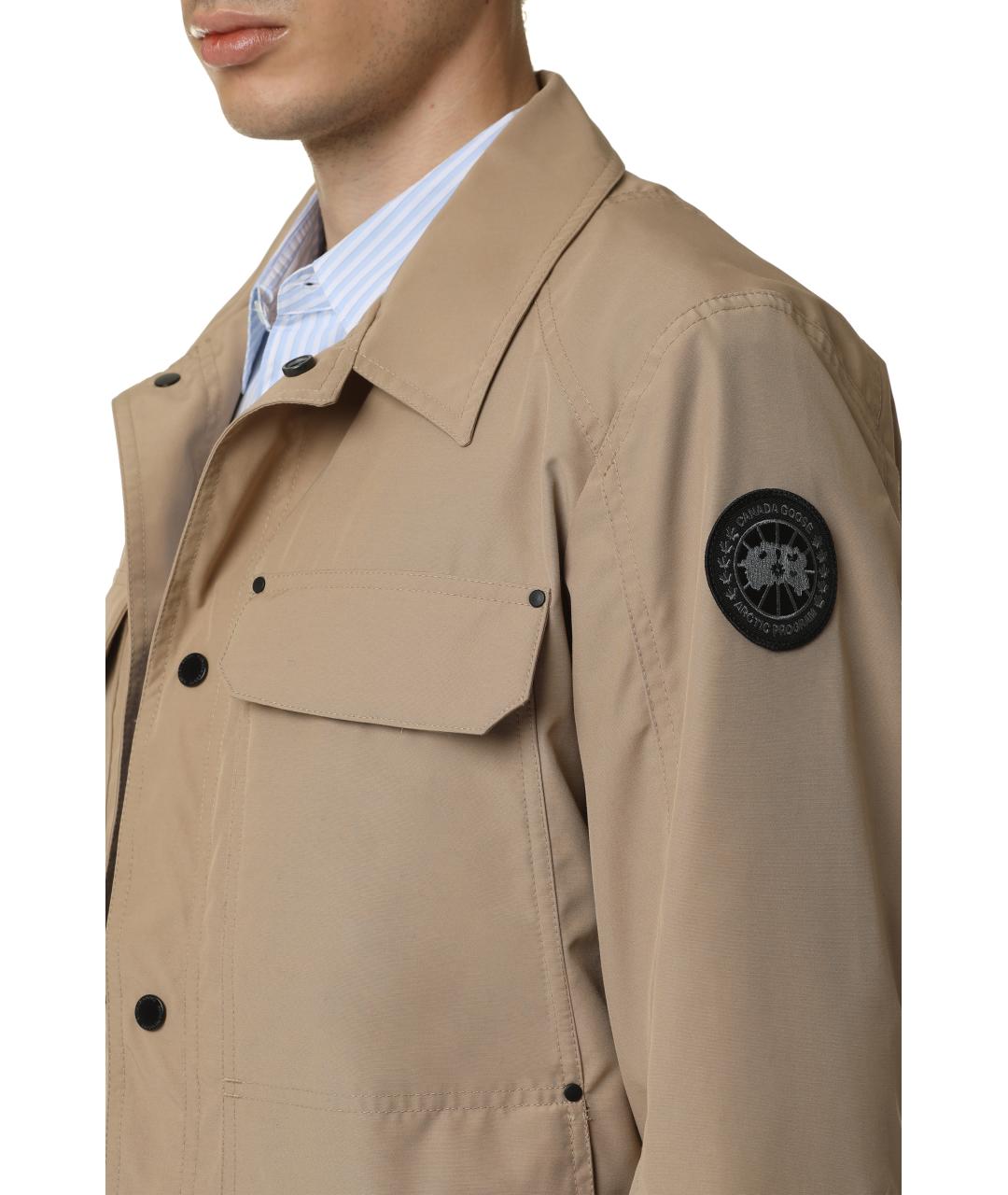 CANADA GOOSE Бежевый полиэстеровый тренч / плащ, фото 6