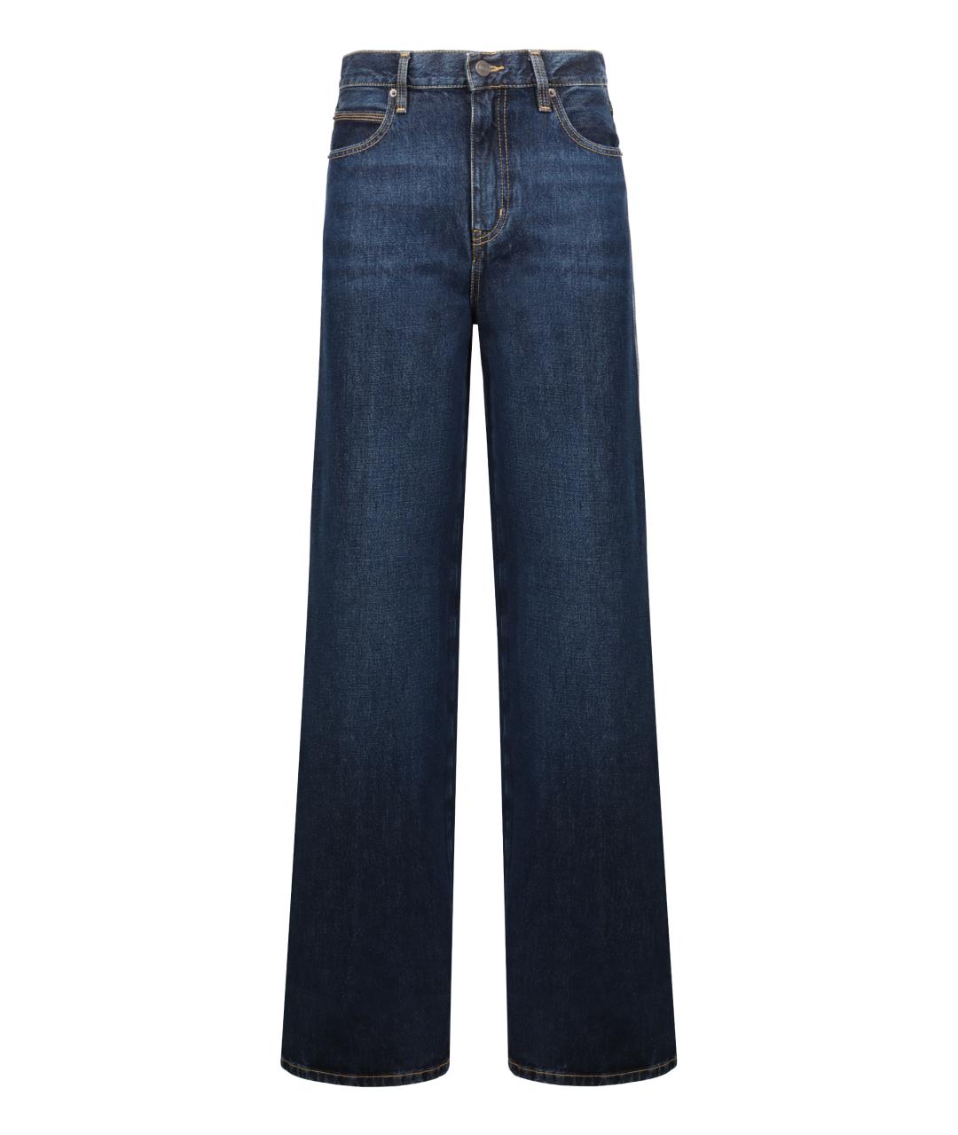 FRAME Темно-синие хлопковые джинсы клеш, фото 1