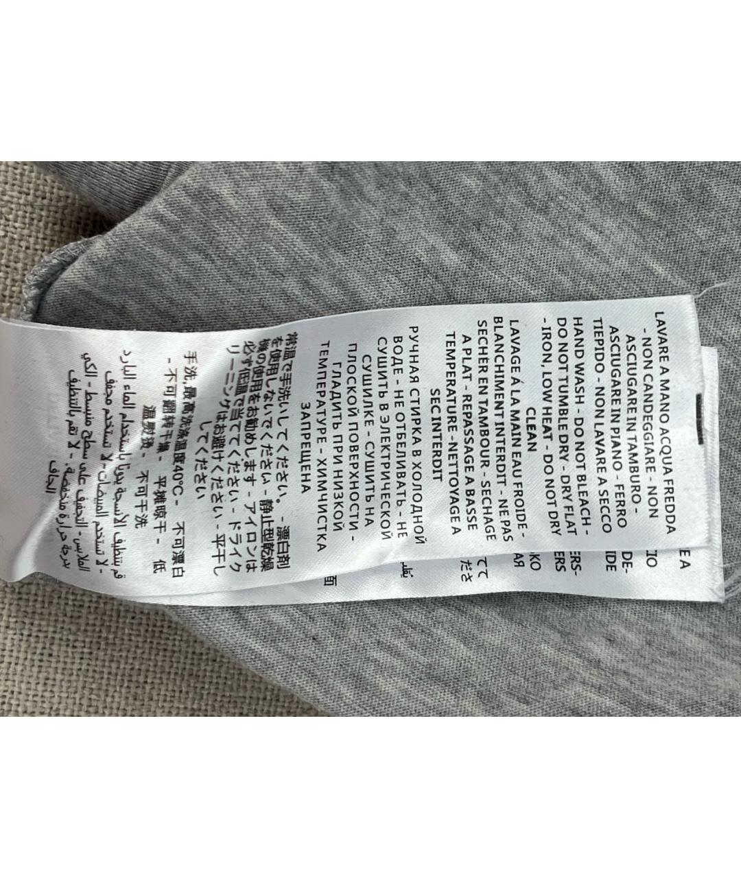 ALEXANDER MCQUEEN Серая хлопковая футболка, фото 7