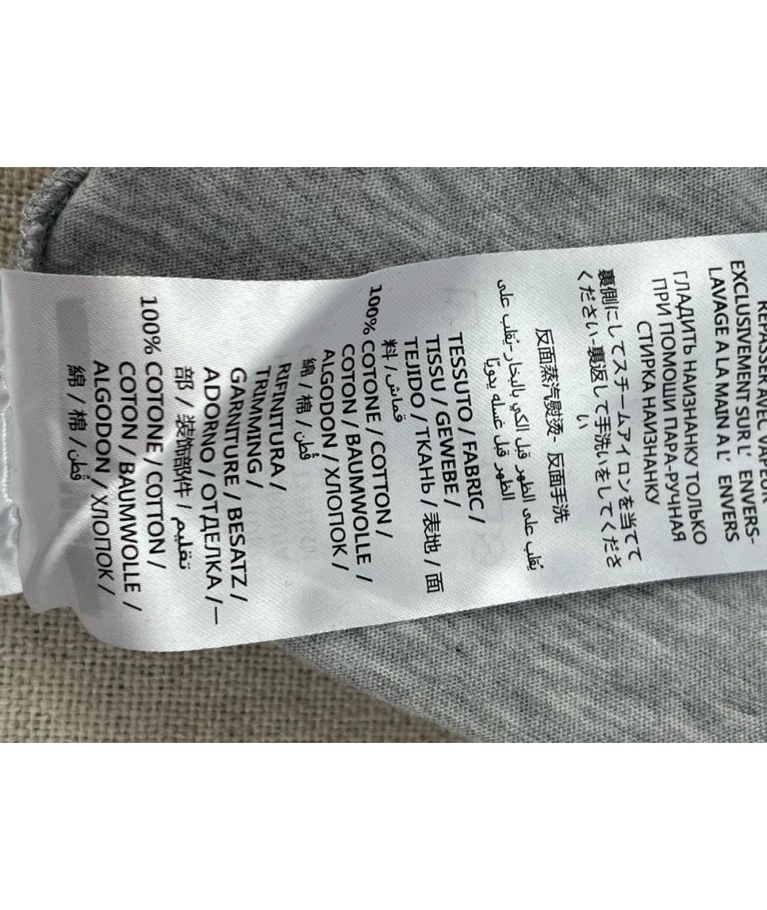 ALEXANDER MCQUEEN Серая хлопковая футболка, фото 5