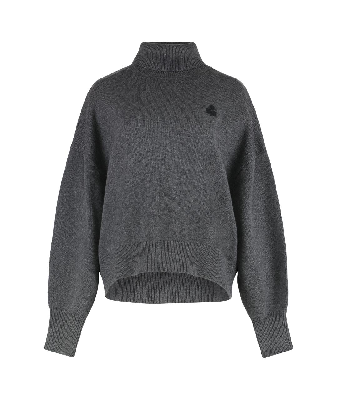 ISABEL MARANT ETOILE Серая хлопковая водолазка, фото 1