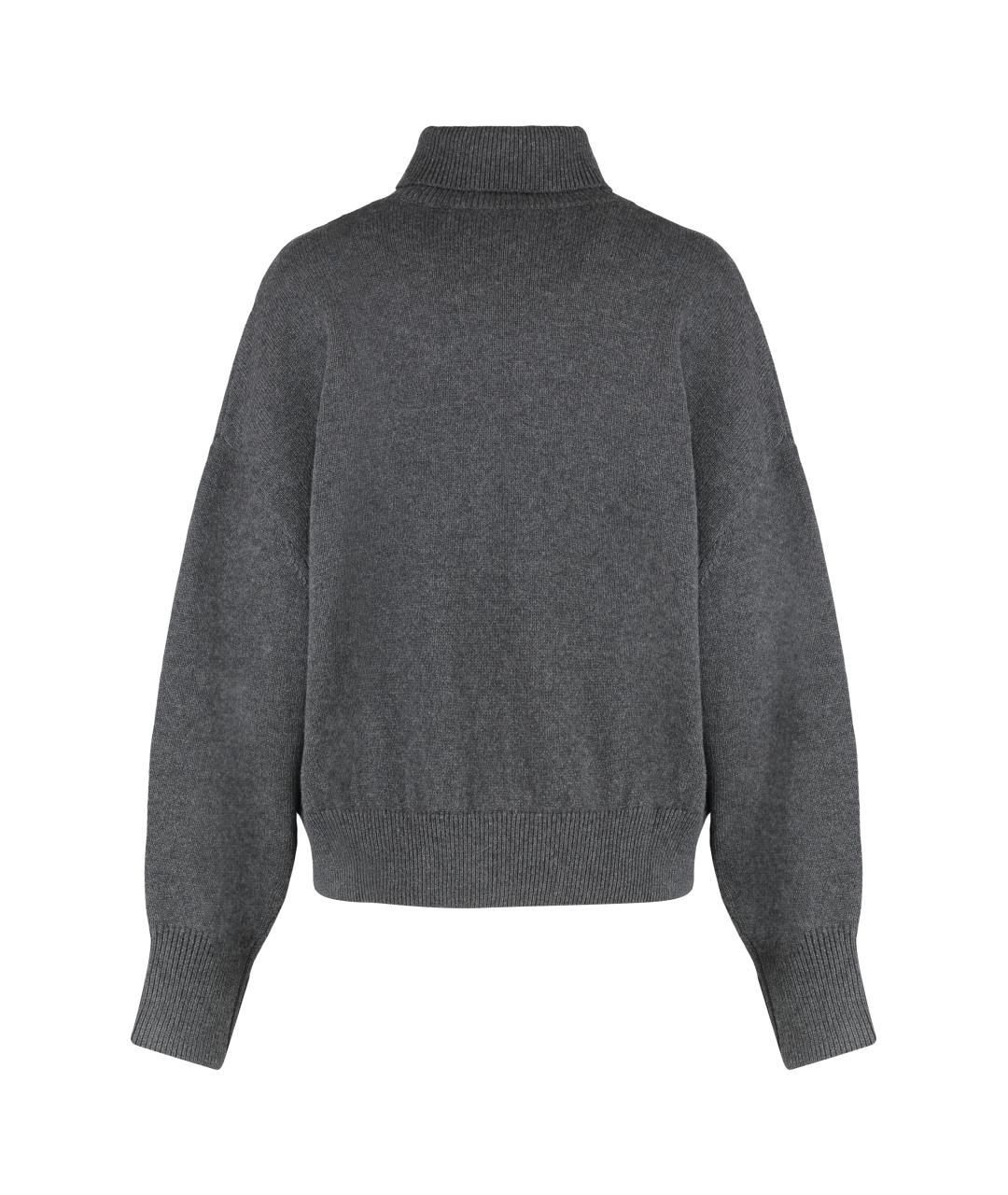 ISABEL MARANT ETOILE Серая хлопковая водолазка, фото 2