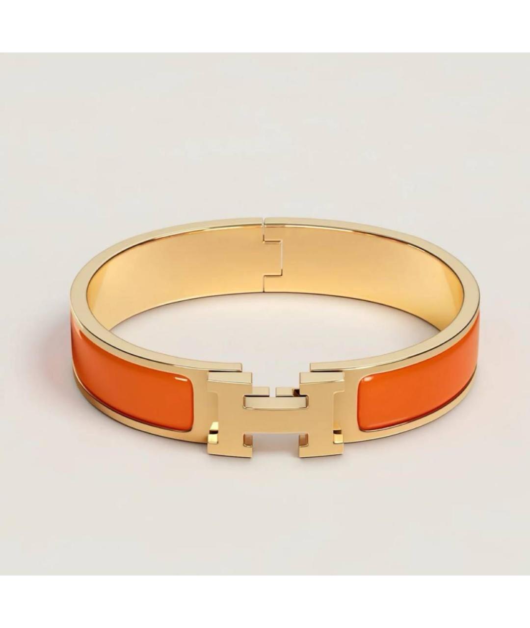 HERMES Оранжевый браслет из желтого золота, фото 2