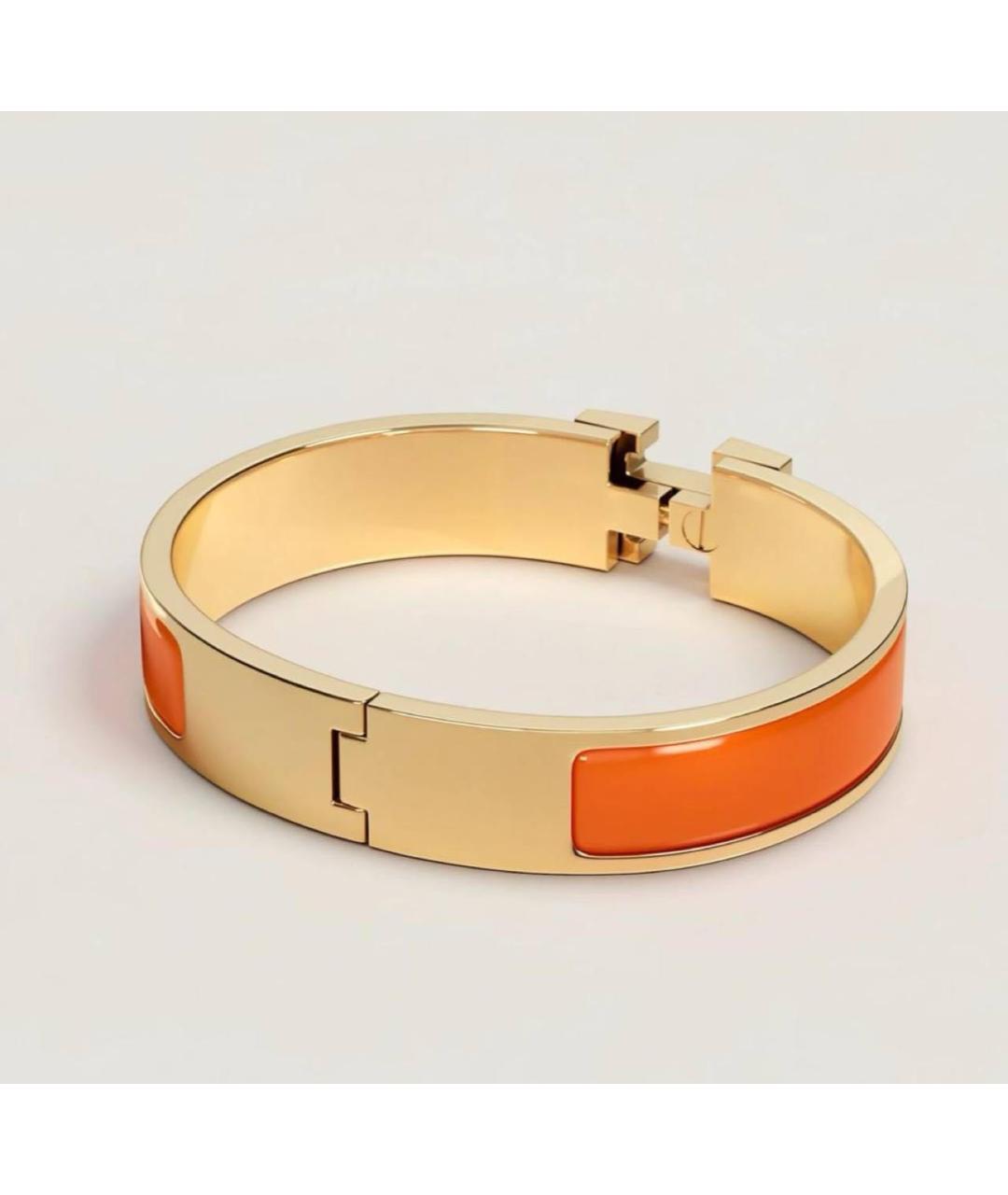 HERMES Оранжевый браслет из желтого золота, фото 3