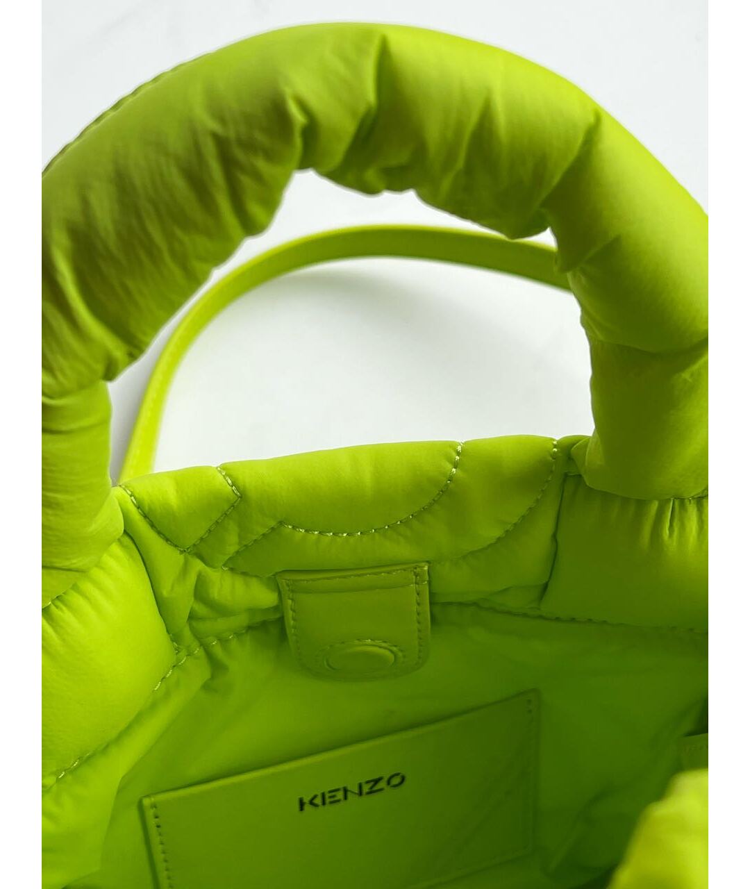 KENZO Зеленая тканевая сумка тоут, фото 4